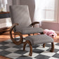Baxton Studio Kaira Modern 2-Piece Gray Rocking Chair and Ottoman Set | Rocking Chairs | Modishstore - 2
