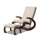 Baxton Studio Kaira Modern 2-Piece Gray Rocking Chair and Ottoman Set | Rocking Chairs | Modishstore - 9