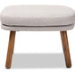 baxton studio lovise mid century modern greyish beige fabric upholstered walnut brown finished wood ottoman | Modish Furniture Store-3