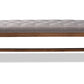 baxton studio ainsley modern and contemporary grey fabric upholstered walnut finished solid rubberwood bench | Modish Furniture Store-2