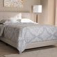Baxton Studio Audrey Modern and Contemporary Light Beige Fabric Upholstered King Size Bed | Modishstore | Beds