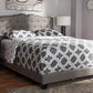 Baxton Studio Vivienne Modern and Contemporary Light Grey Fabric Upholstered Queen Size Bed | Modishstore | Beds