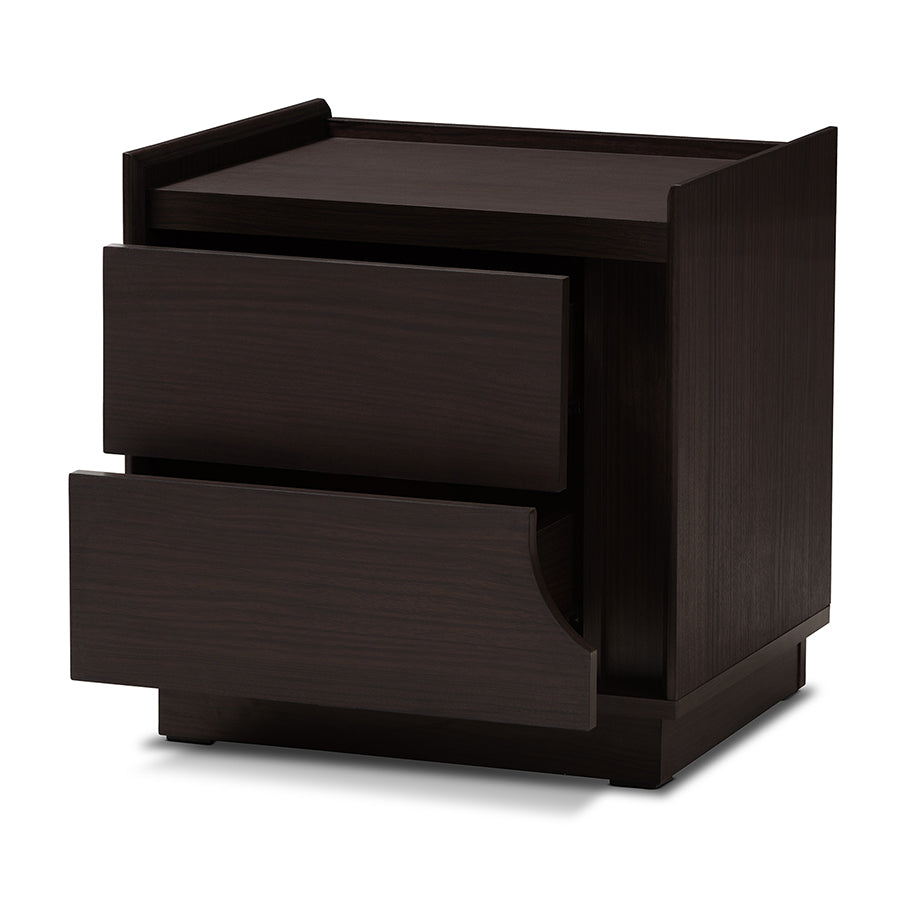 baxton studio samuel mid century modern brown and dark grey finished tv stand | Modish Furniture Store-3