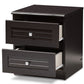 baxton studio bienna modern and contemporary wenge brown finished 1 drawer nightstand | Modish Furniture Store-3
