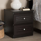 Baxton Studio Carine Modern and Contemporary Wenge Brown Finished 2-Drawer Nightstand | Modishstore | Nightstands
