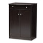 baxton studio dariell modern and contemporary wenge brown finished shoe cabinet | Modish Furniture Store-2