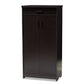 baxton studio bienna modern and contemporary wenge brown finished shoe cabinet | Modish Furniture Store-2