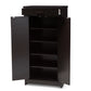 baxton studio bienna modern and contemporary wenge brown finished shoe cabinet | Modish Furniture Store-3