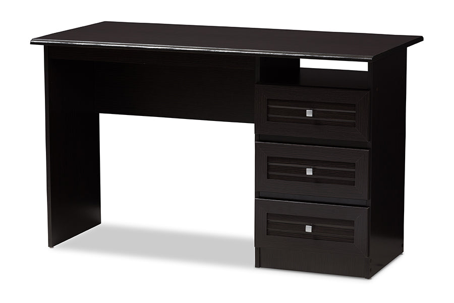 baxton studio carine modern and contemporary wenge brown finished desk | Modish Furniture Store-2