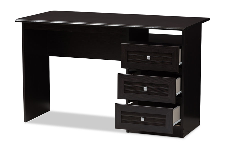 baxton studio carine modern and contemporary wenge brown finished desk | Modish Furniture Store-3