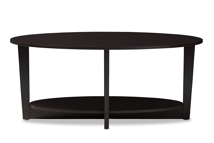 baxton studio jacintha modern and contemporary wenge brown finished coffee table | Modish Furniture Store-3