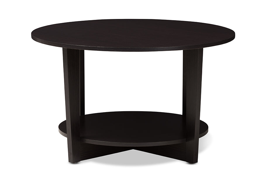 baxton studio belina modern and contemporary wenge brown finished coffee table | Modish Furniture Store-3