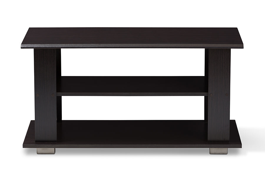 baxton studio joliette modern and contemporary wenge brown finished coffee table | Modish Furniture Store-3