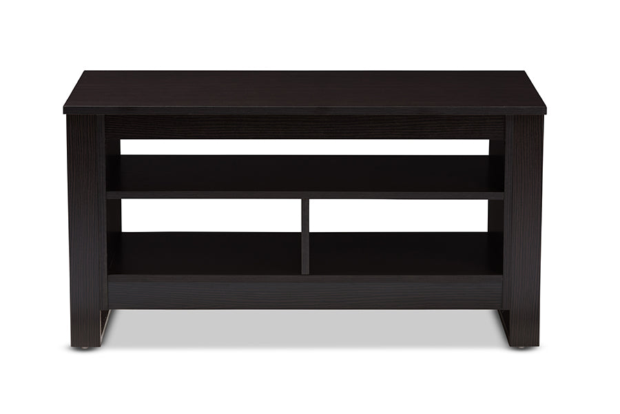 baxton studio nerissa modern and contemporary wenge brown finished coffee table | Modish Furniture Store-2