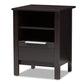 baxton studio hamish modern and contemporary wenge brown finished 1 drawer nightstand | Modish Furniture Store-2