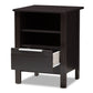 baxton studio hamish modern and contemporary wenge brown finished 1 drawer nightstand | Modish Furniture Store-3
