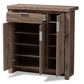 baxton studio laverne modern and contemporary oak brown finished shoe cabinet | Modish Furniture Store-3