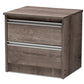 baxton studio gallia modern and contemporary oak brown finished 2 drawer nightstand | Modish Furniture Store-2