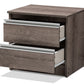 baxton studio gallia modern and contemporary oak brown finished 2 drawer nightstand | Modish Furniture Store-3