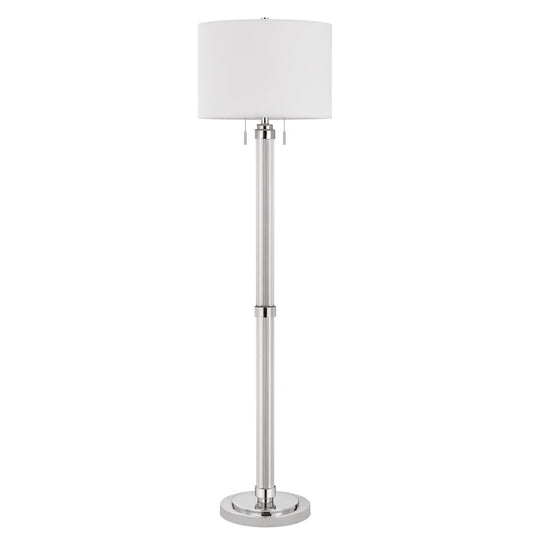 60W X 2 Montilla Metal/Acrylic Floor Lamp With Fabric Shade By Cal Lighting | Floor Lamps | Moidshstore