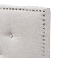 Baxton Studio Windsor Modern and Contemporary Greyish Beige Fabric Upholstered Twin Size Headboard | Headboards | Modishstore - 6