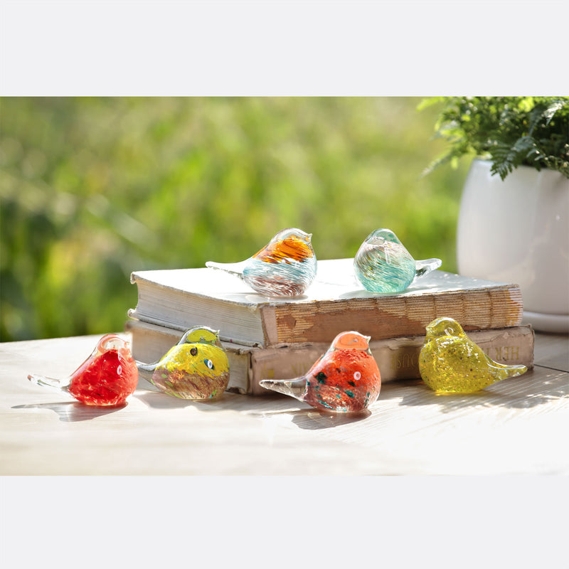Mini Glass Birds S/6 By SPI HOME | Sculptures | Modishstore