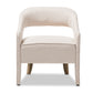 baxton studio floriane modern and contemporary beige fabric upholstered lounge chair | Modish Furniture Store-3