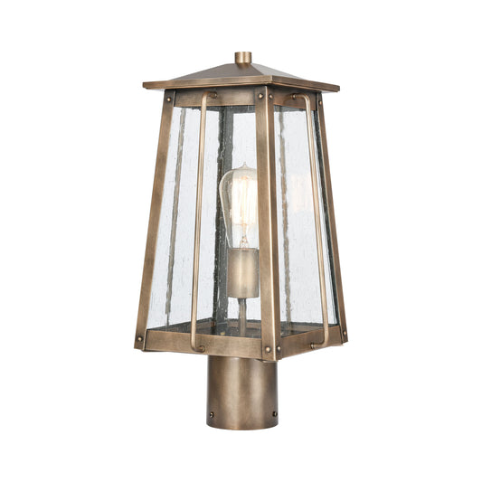 Kirkdale 2-Light post mount in Vintage Brass ELK Lighting | Outdoor Lights | Modishstore