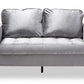 Baxton Studio Clara Modern and Contemporary Grey Velvet Fabric Upholstered 2-Seater Loveseat | Modishstore | Sofas-3