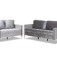 baxton studio clara modern and contemporary grey velvet fabric upholstered 2 piece living room set | Modish Furniture Store-2