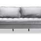 baxton studio clara modern and contemporary grey velvet fabric upholstered 3 seater sofa | Modish Furniture Store-3
