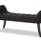 baxton studio chandelle luxe and contemporary black velvet upholstered bench | Modish Furniture Store-2