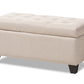baxton studio michaela modern and contemporary beige fabric upholstered storage ottoman | Modish Furniture Store-2