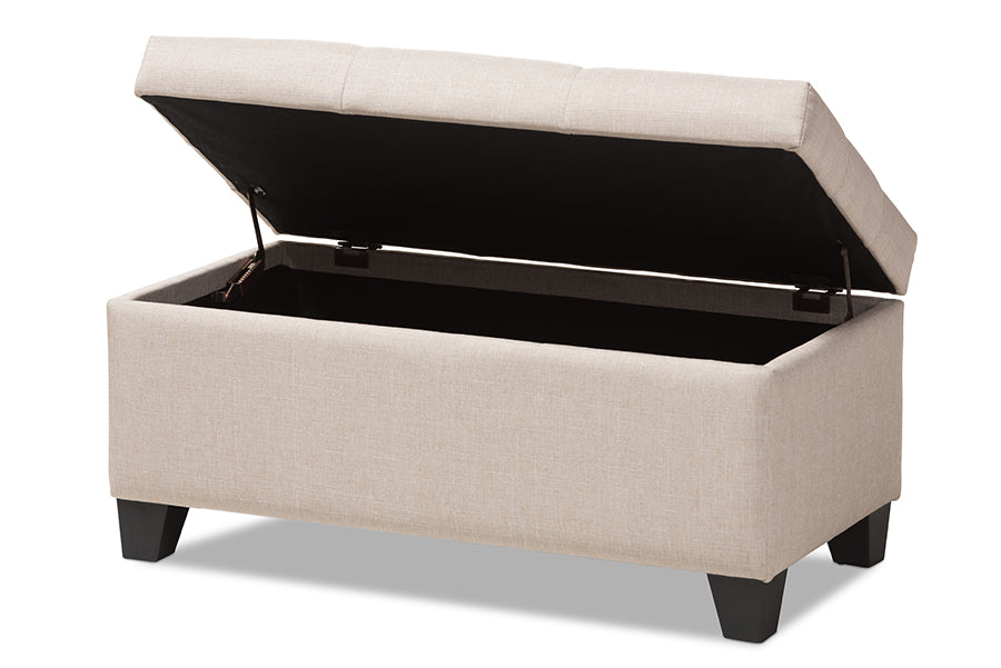 baxton studio michaela modern and contemporary beige fabric upholstered storage ottoman | Modish Furniture Store-3