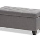 baxton studio michaela modern and contemporary grey fabric upholstered storage ottoman | Modish Furniture Store-2