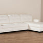 baxton studio adalynn modern and contemporary white faux leather upholstered sectional sofa | Modish Furniture Store-5