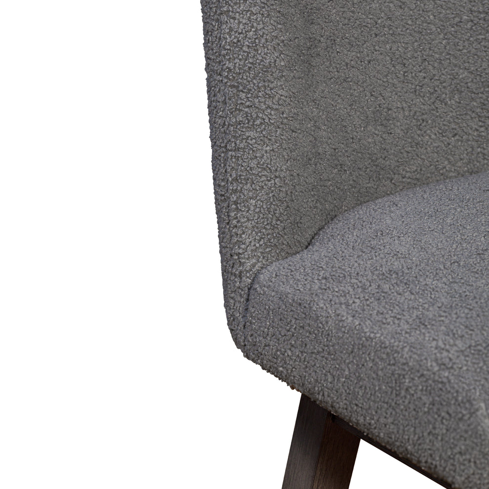 Amalie Swivel Bar Stool in Grey Oak Wood Finish with Grey Boucle Fabric By Armen Living | Bar Stools | Modishstore - 10