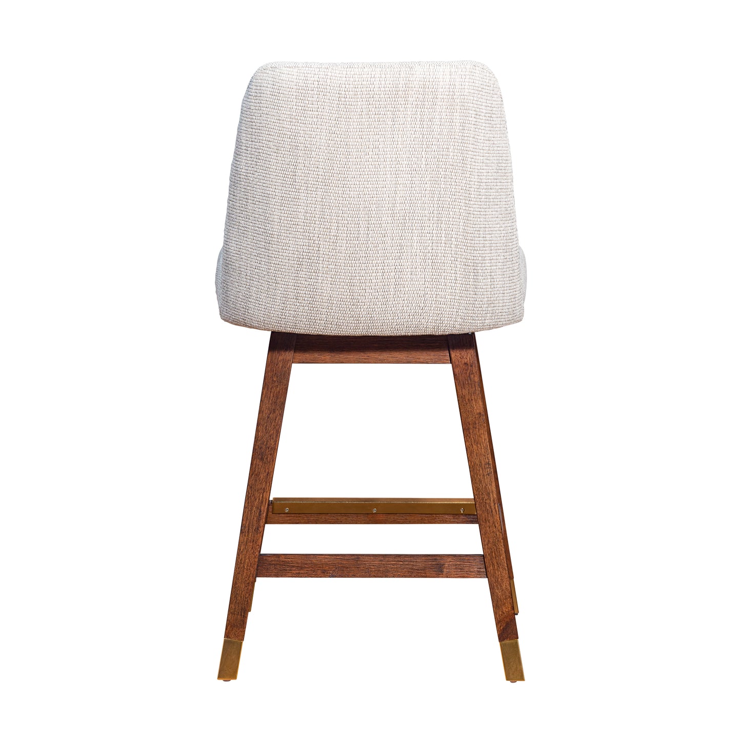 Amalie Swivel Counter Stool in Brown Oak Wood Finish with Beige Fabric By Armen Living | Counter Stools | Modishstore - 6