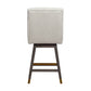 Stancoste Swivel Counter Stool in Grey Oak Wood Finish with Taupe Fabric By Armen Living | Counter Stools | Modishstore - 6