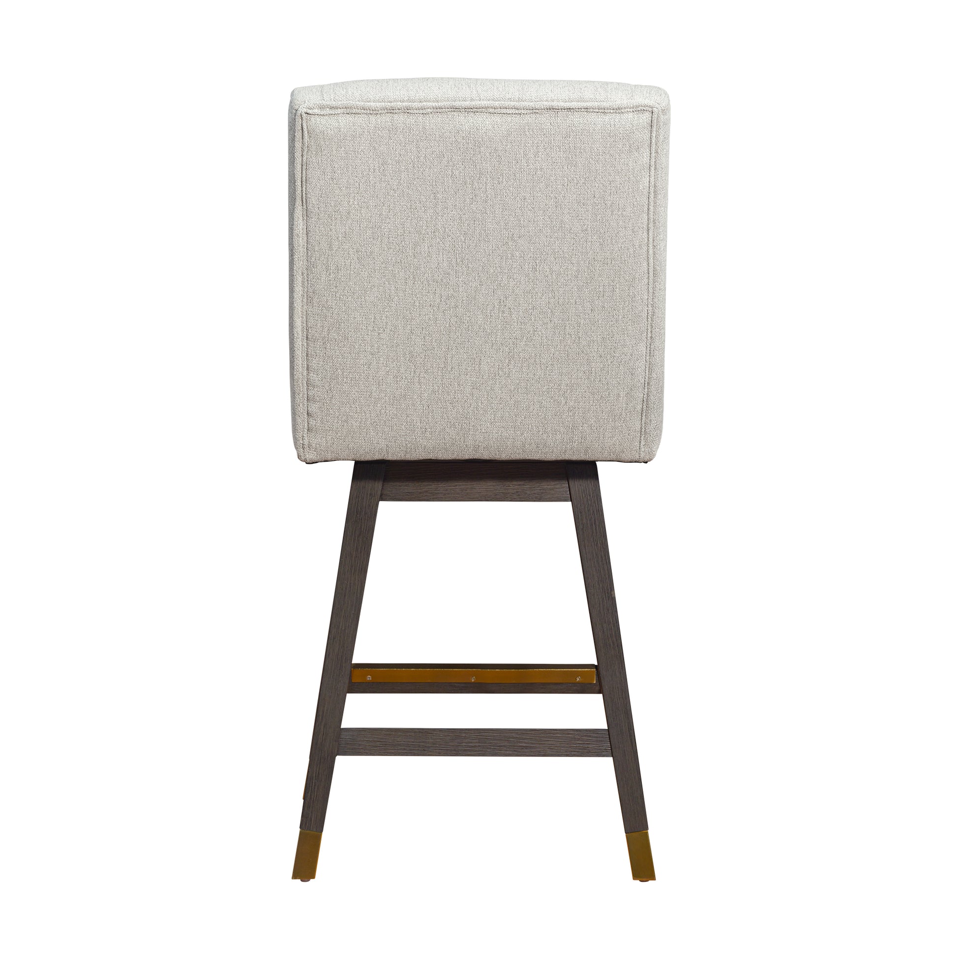 Stancoste Swivel Counter Stool in Grey Oak Wood Finish with Taupe Fabric By Armen Living | Counter Stools | Modishstore - 6
