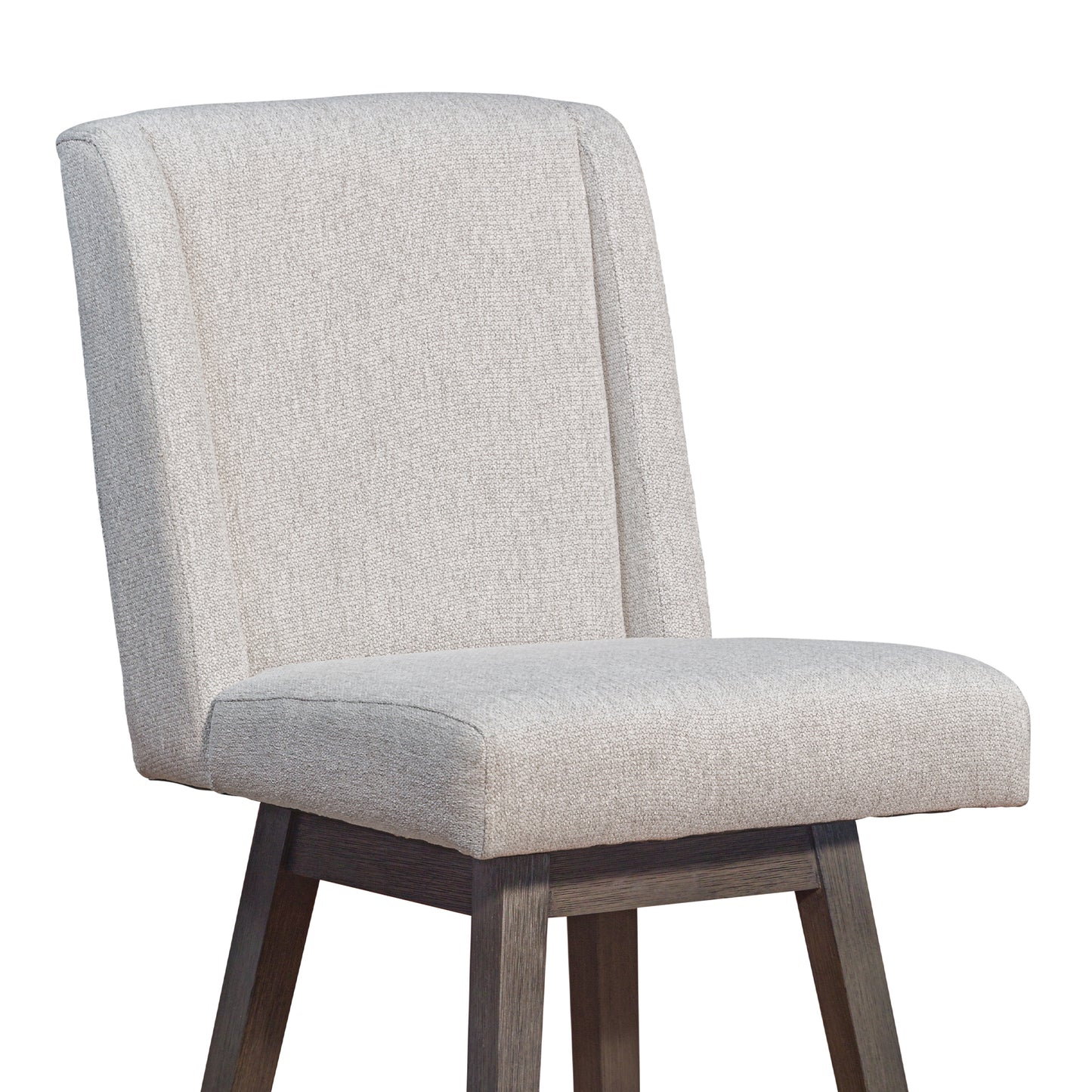 Stancoste Swivel Counter Stool in Grey Oak Wood Finish with Taupe Fabric By Armen Living | Counter Stools | Modishstore - 7