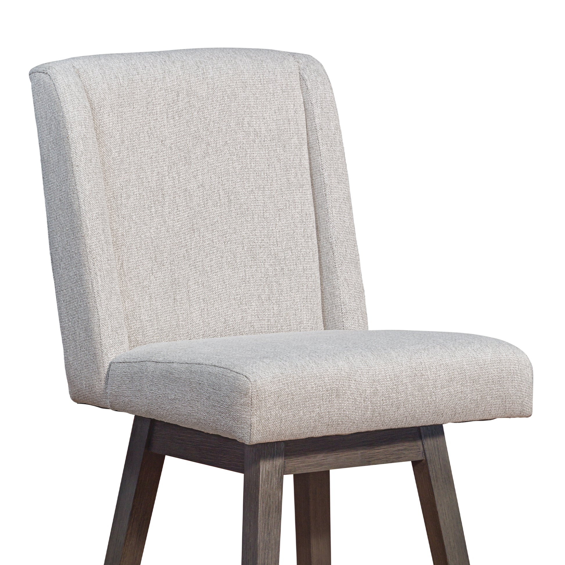 Stancoste Swivel Counter Stool in Grey Oak Wood Finish with Taupe Fabric By Armen Living | Counter Stools | Modishstore - 7
