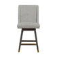 Stancoste Swivel Counter Stool in Grey Oak Wood Finish with Mocha Fabric By Armen Living | Counter Stools | Modishstore - 4