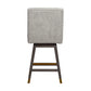 Stancoste Swivel Counter Stool in Grey Oak Wood Finish with Mocha Fabric By Armen Living | Counter Stools | Modishstore - 6