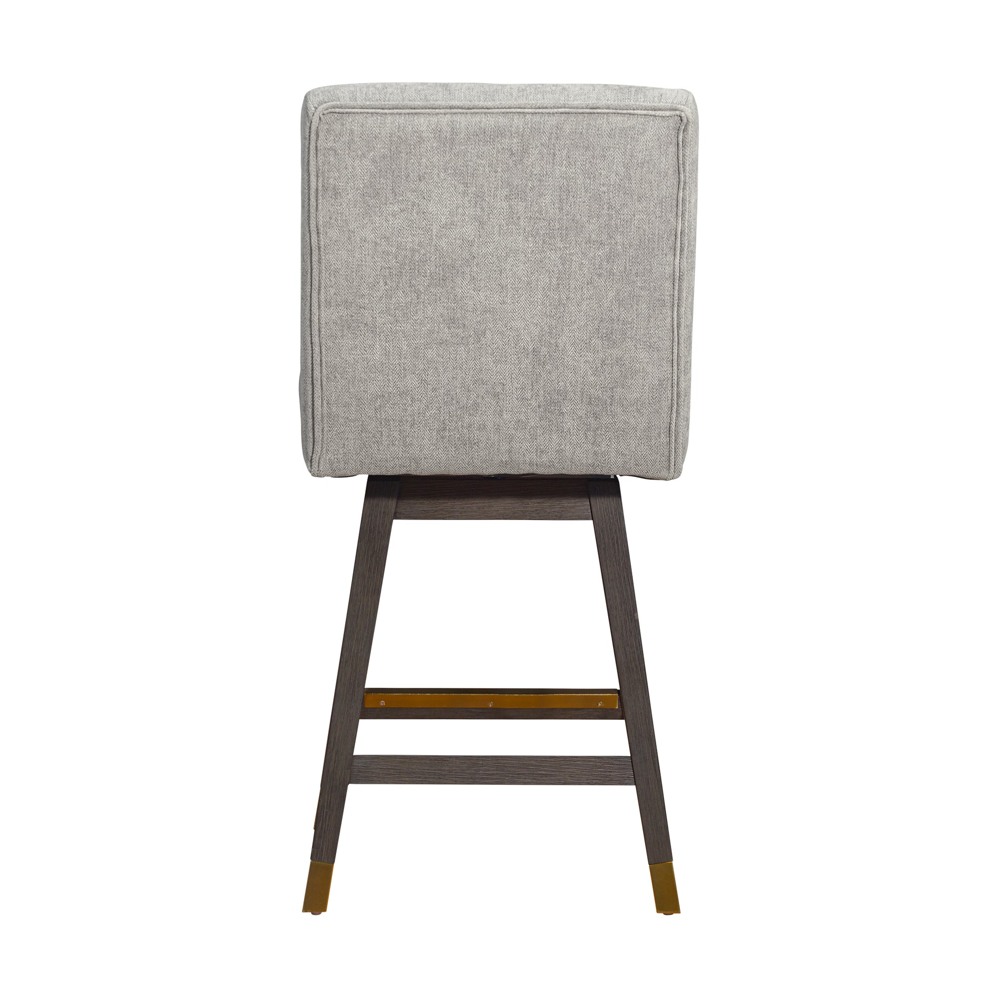 Stancoste Swivel Counter Stool in Grey Oak Wood Finish with Mocha Fabric By Armen Living | Counter Stools | Modishstore - 6
