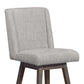 Stancoste Swivel Counter Stool in Grey Oak Wood Finish with Mocha Fabric By Armen Living | Counter Stools | Modishstore - 7