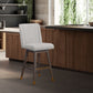 Stancoste Swivel Counter Stool in Grey Oak Wood Finish with Mocha Fabric By Armen Living | Counter Stools | Modishstore