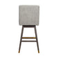 Stancoste Swivel Bar Stool in Grey Oak Wood Finish with Mocha Fabric By Armen Living | Bar Stools | Modishstore - 6
