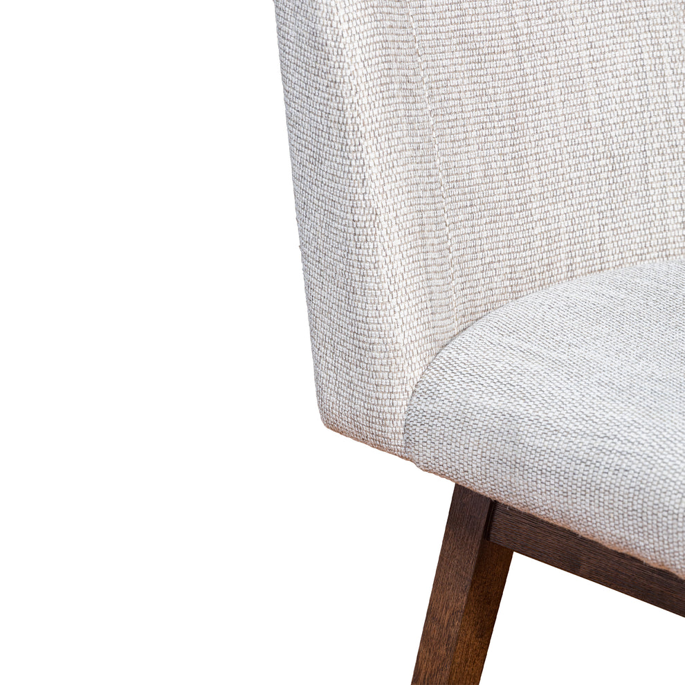 Basila Swivel Bar Stool in Brown Oak Wood Finish with Beige Fabric By Armen Living | Bar Stools | Modishstore - 10
