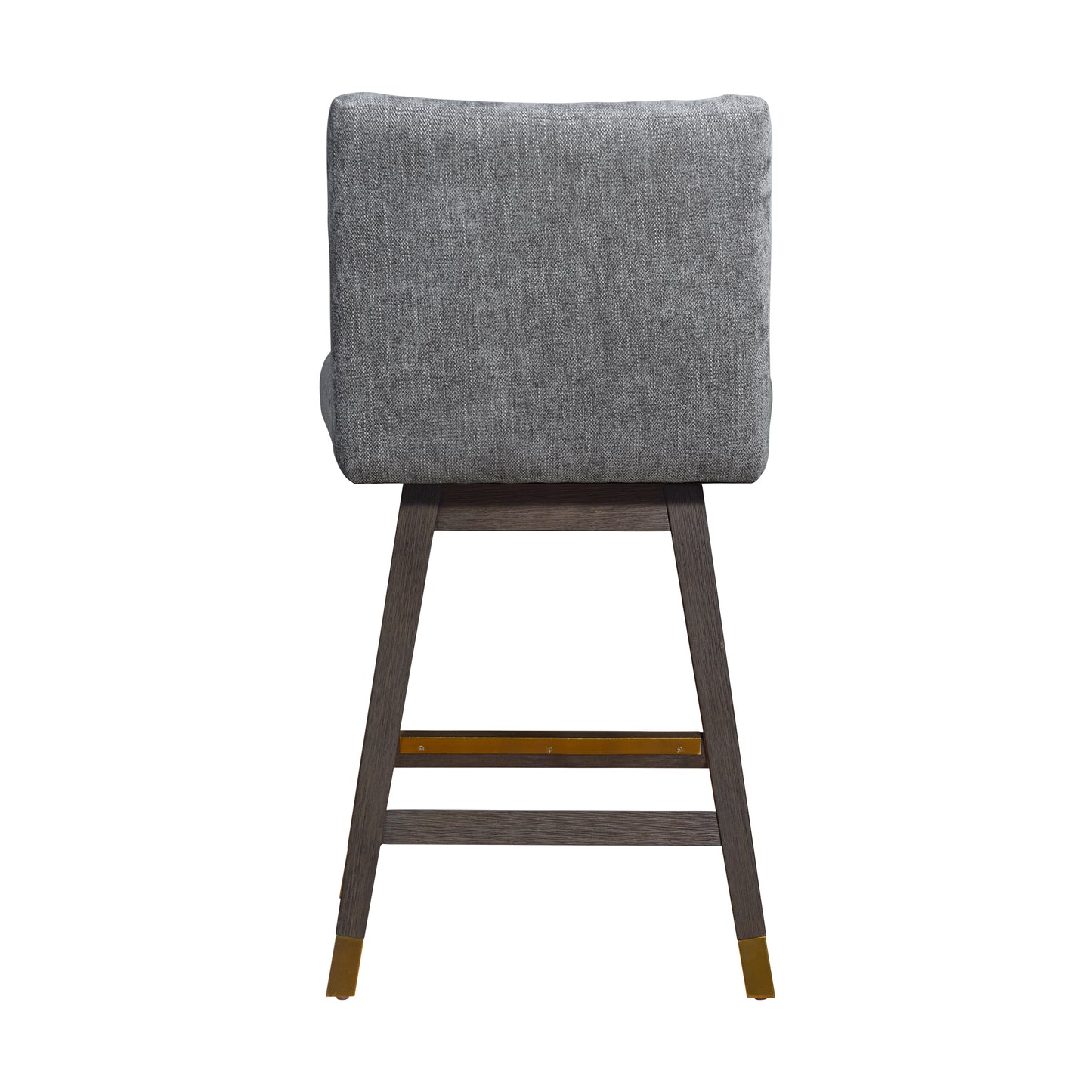 Basila Swivel Counter Stool in Grey Oak Wood Finish with Grey Fabric By Armen Living | Counter Stools | Modishstore - 6